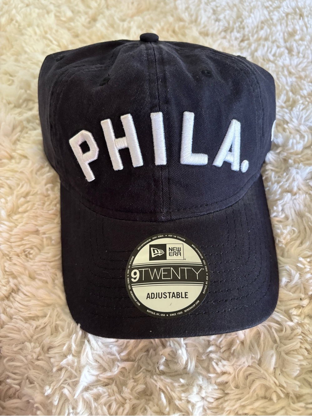 New Era Black PHILA. 9TWENTY Adjustable Hat